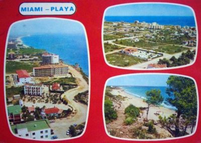 Tarjeta postal antigua de Miami Playa